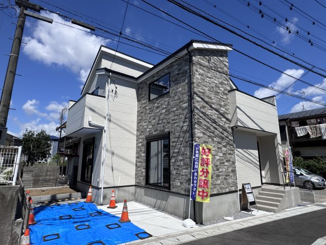 松戸市小山新築戸建【南部小学校:2分】の外観|完成済み内覧可能です！！