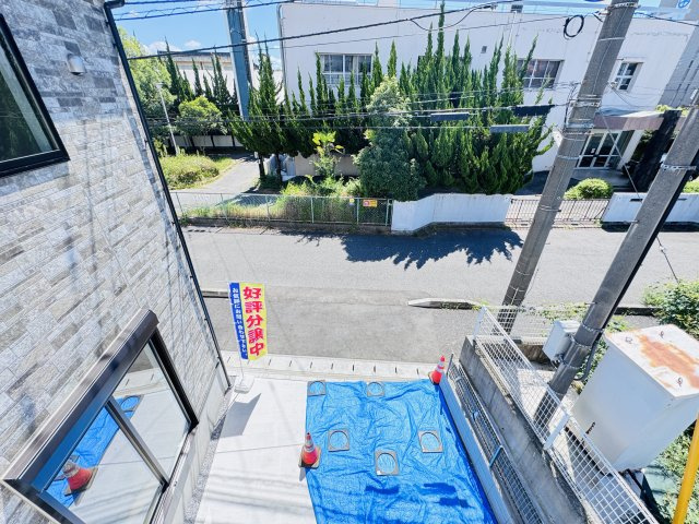 松戸市小山新築戸建【南部小学校:2分】の展望|バルコニーより道路側眺望