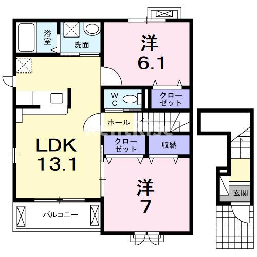インサイドⅠの間取り|間取図