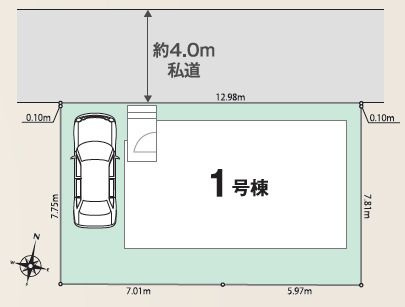 所沢市上新井5丁目　新築戸建　リナージュの区画図