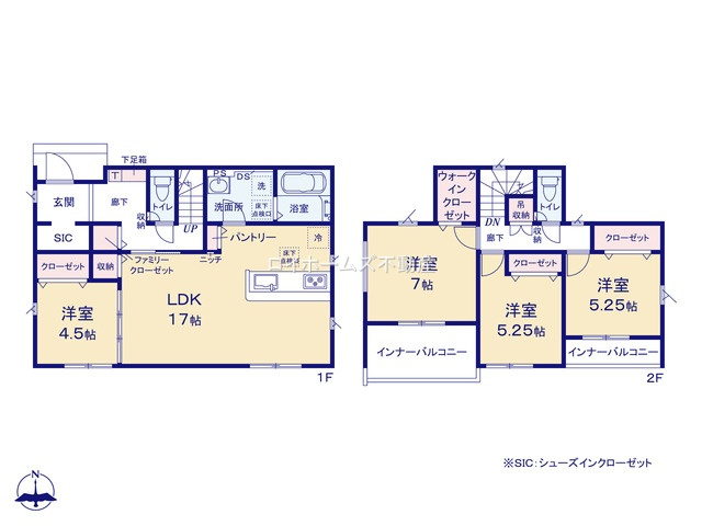 【間取り】 | 春日井市上田楽町3399-1『仲介料無料』新築戸建て | 2号棟