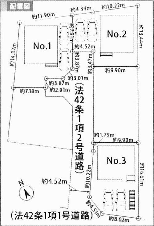 綾瀬市早川1期　新築戸建全3棟　№1の区画図