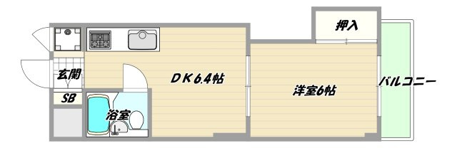 大阪市東淀川区西淡路３丁目の賃貸マンションの間取り