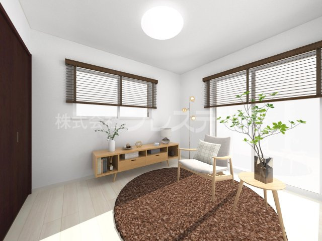 大和郡山市本町の新築一戸建の洋室|１階洋室完成イメージ／南向きですので、陽あたり良好です
