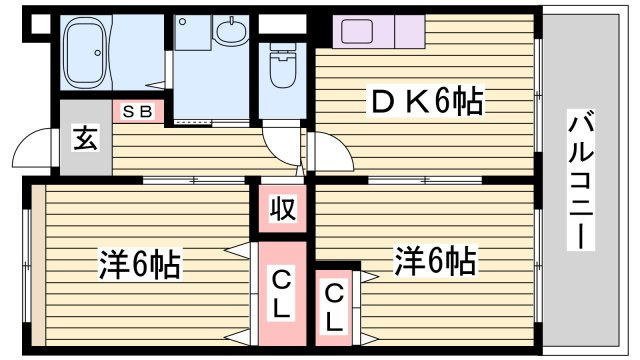 ラ・パルテール壱番館の間取り