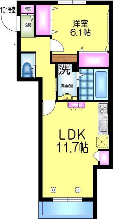 ＱＵＷＯＮ奏の杜　クオンカナデノモリの間取り|★１フロア２住戸★