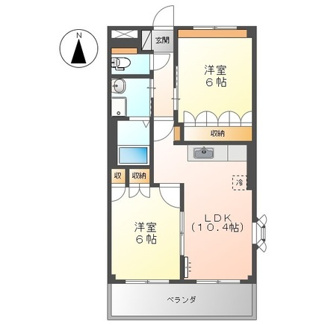 【間取り】 | ラピュタ | 2LDK