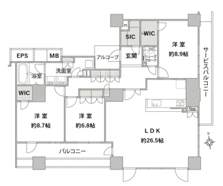【間取り】 | シエリアタワーなんば