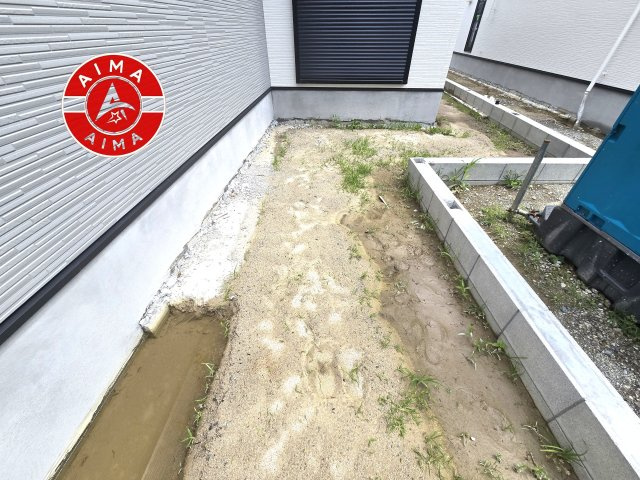 福津市津屋崎7丁目第6-3棟（1号棟）の外観|お庭で自由な時間を過ごせます。