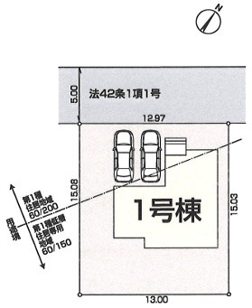 新座市あたご3丁目　新築一戸建　西武池袋線　清瀬の区画図