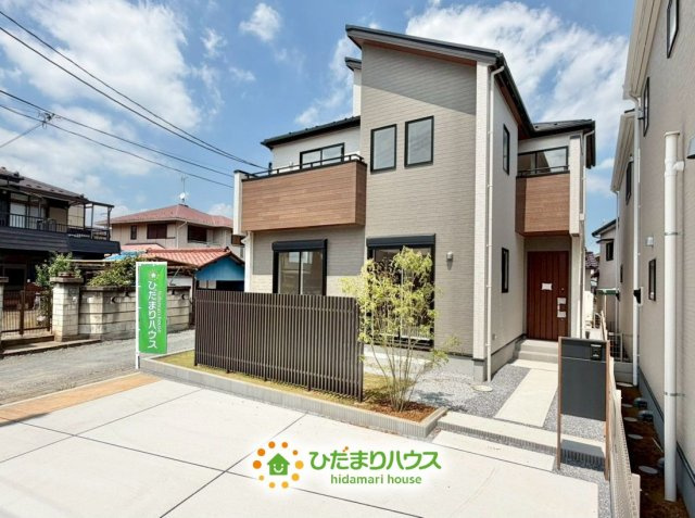 白岡市小久喜　新築一戸建て　の外観|モダンなデザインが印象的な新築戸建てです！