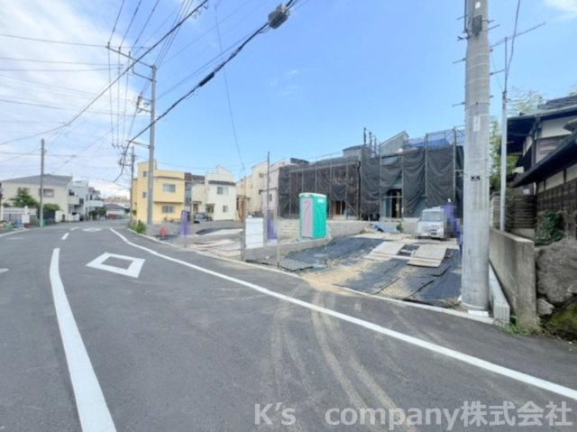 茅ヶ崎市富士見町　建築条件なし　売地　E区画の前面道路含む現地写真|前面道路の様子です◇