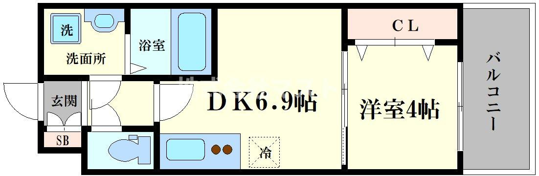 スプランディッド中之島WESTの間取り