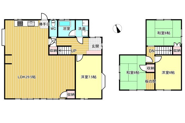 中古住宅　文殊の間取り
