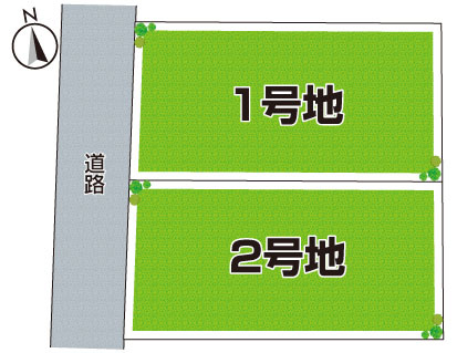 枚方市楠葉野田　第2期　売土地の区画図