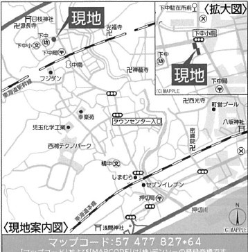 【地図】 | 小田原市小船　新築戸建て　カースペース並列2台駐車可能