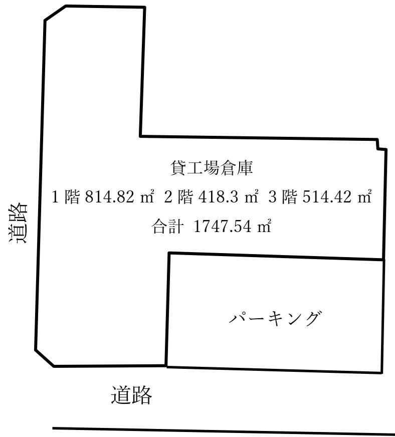 東大阪市高井田中２丁目貸工場倉庫297万円の間取り