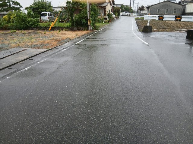 土地　柳川市　三橋町吉開　578の前面道路含む現地写真