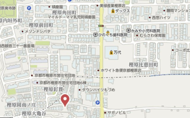 向日市物集女町北ノ口　新築戸建の地図