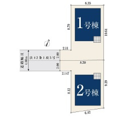 船橋市本中山1丁目113②の区画図