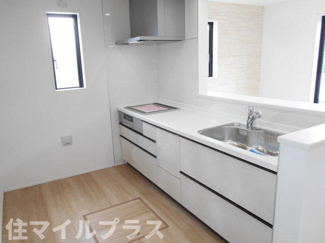 【キッチン】 | 郡山市安積町長久保3丁目新築一戸建て4棟 | 使いやすいキッチンです
