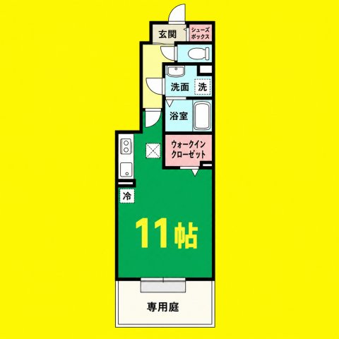 ボンジュール本陣　名古屋市賃貸　仲介手数料無料の間取り