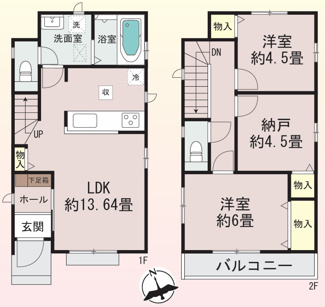 【間取り】 | 【仲介手数料無料！！】稲城市矢野口　新築戸建て（全2棟）B号棟　5250万円