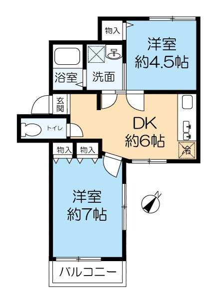 インペリアル砂山の間取り|間取りです