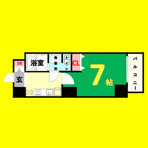 CASA八番館　名古屋市賃貸　仲介手数料無料の間取り