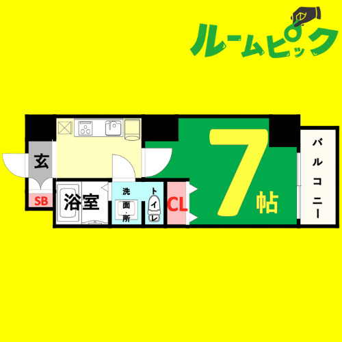 CASA八番館　名古屋市賃貸　仲介手数料無料の間取り