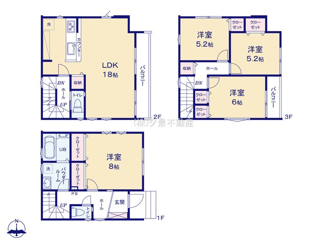 《仲介手数料無料》南区辻１丁目7-16新築一戸建てFiT-Aの間取り