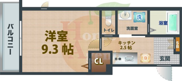 【間取り】 | シャーメゾン練馬 | 1Kのお部屋です。