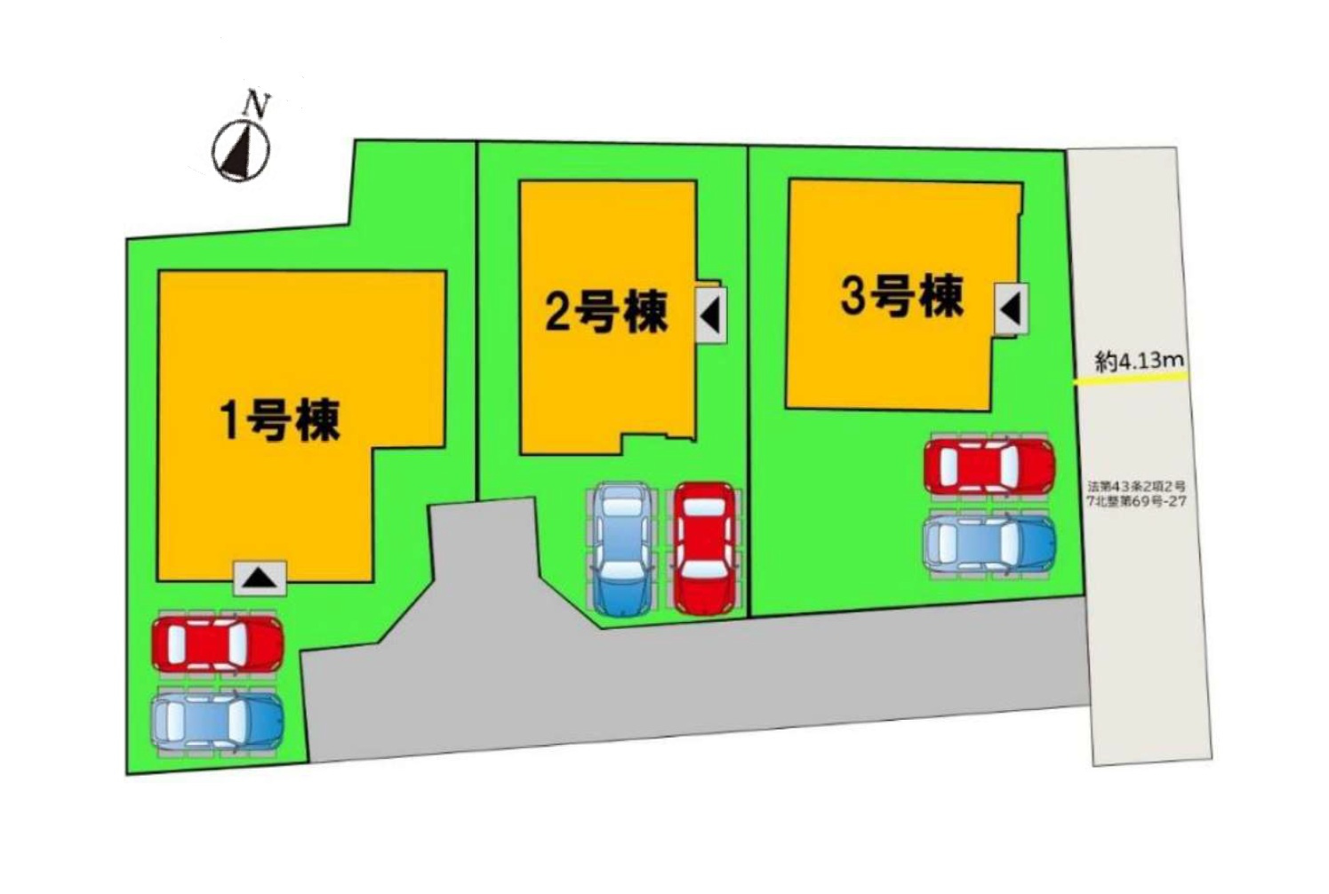 福津市津屋崎7丁目第6-3棟（2号棟）の間取り