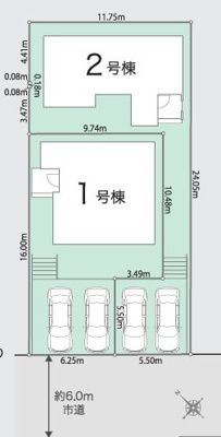 【区画図】 | 厚木市鳶尾5丁目　新築分譲住宅　全2棟