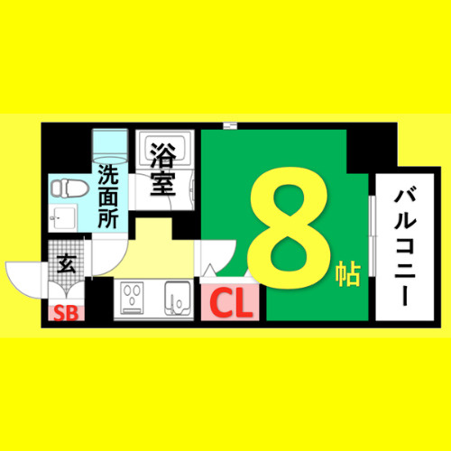 アクアヒルズ　名古屋市賃貸　仲介手数料無料の間取り