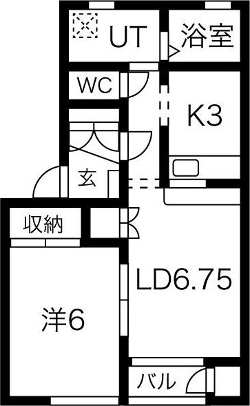 クラージュ A館の間取り