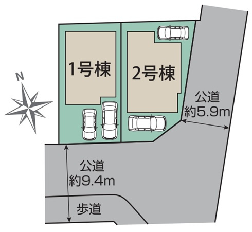 神戸市垂水区神陵台9丁目の区画図
