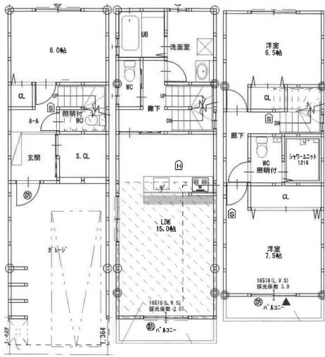 【間取り】 | 中本５丁目貸家