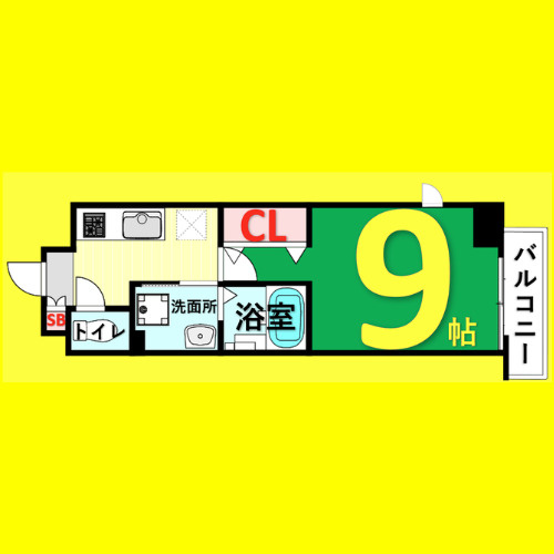 リシュドール鶴舞公園　名古屋市賃貸　仲介手数料無料の間取り