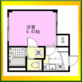 【間取り】 | 桜館 | 室内の写真は別号室のものとなります。
