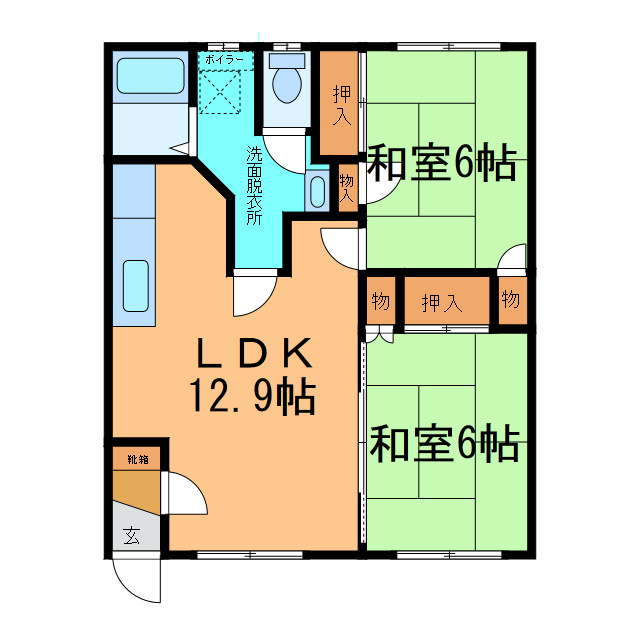 コーポ緑陽の間取り
