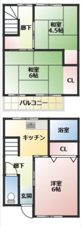 【間取り】 | 今井アパートB