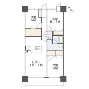 アルファスマート西国分2の間取り