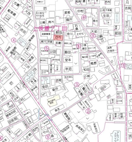 米子市上後藤2丁目の地図