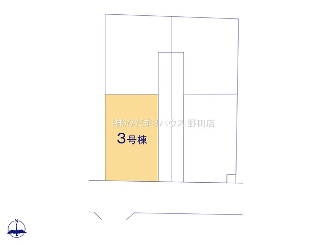 野田市山崎25期　新築戸建　3号棟の区画図|3号棟