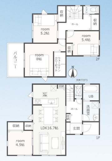 【間取り】 | 富士市大淵　新築戸建て　3号棟