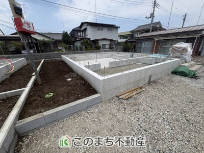 【外観】 | CRADLE GARDEN栃木市箱森町　第6　1号棟　 | 建築中現地写真（同社施工完成物件・モデルハウスがご見学いただけます）
