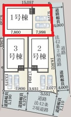 【区画図】 | CRADLE GARDEN栃木市箱森町　第6　1号棟　 | 【全3区画】各棟の詳細はお気軽にお問い合わせください☆