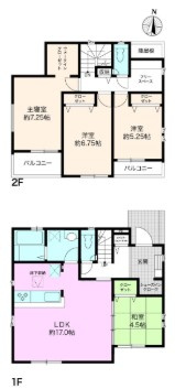 「フリースペース完備」南国市緑ヶ丘2期2号棟　新築一戸建ての間取り