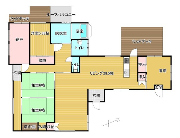 山あいの串間市大平　敷地面積300坪以上　建物が2棟ある物件ですの間取り